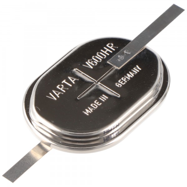 Pile bouton NiMH rechargeable Varta V600HR NiMH avec étiquette de soudure Z