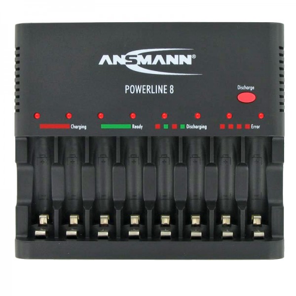 Ansmann Powerline 8 pour 1-8 piles AA / AAA et prise de chargement USB 1001-0006