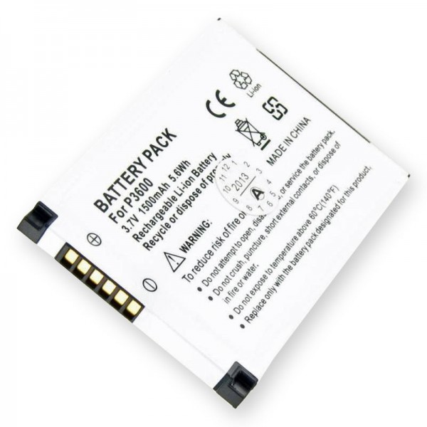 Batterie AccuCell pour HTC Trinity, HTC P3600, TRIN160, 1500mAh