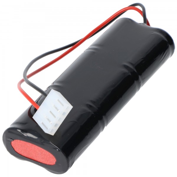 Batterie de secours NiCd 7.2V 1800mAh L2x3 Sub-C avec câble 200mm et prise