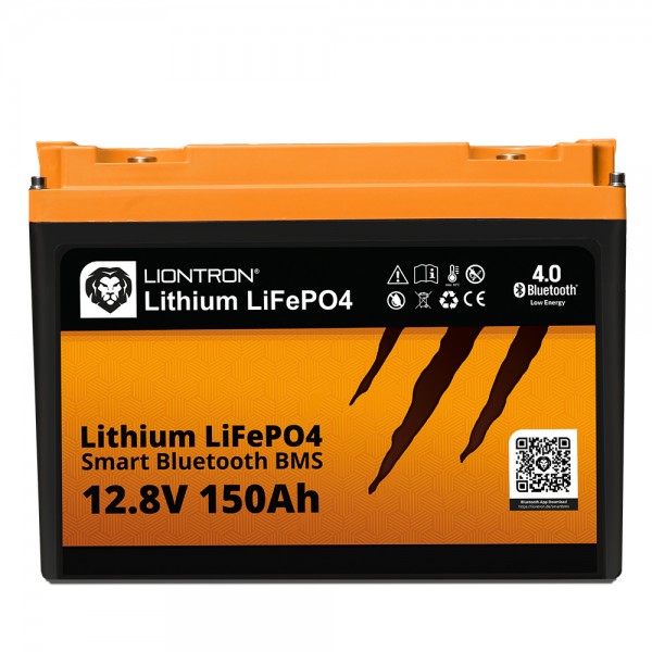 Batterie LIONTRON LiFePO4 Smart BMS 12.8V, 150Ah - remplacement complet des batteries au plomb 12 volts