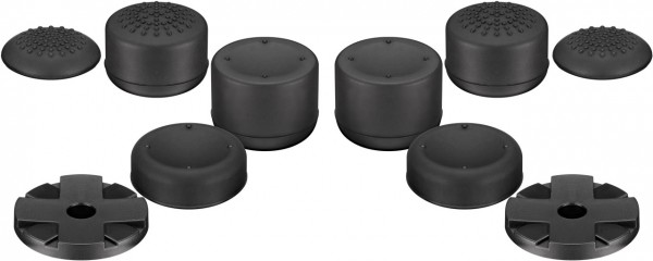 Goobay Lot de 10 capuchons de protection pour manette PS5 - pour manettes PlayStation 5 DualSense™, 8x pouce grips, 2x cross key caps, 1x ruban adhésif double face