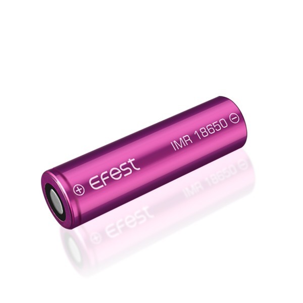 Efest Purple IMR 18650 2900mAh 3.6V - 3.7V min. 2820mAh puissance de sortie maximale de 35A (Flat Top) de type 2900MAh, boîtier de batterie inclus