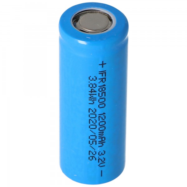 IFR 18500 - batterie LiFePo4 1200mAh 3.2V non protégée