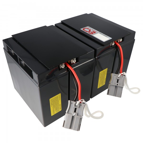 Réplique de batterie parfaitement adaptée à la batterie APC-RBC55 pré-assemblée avec câble et prise