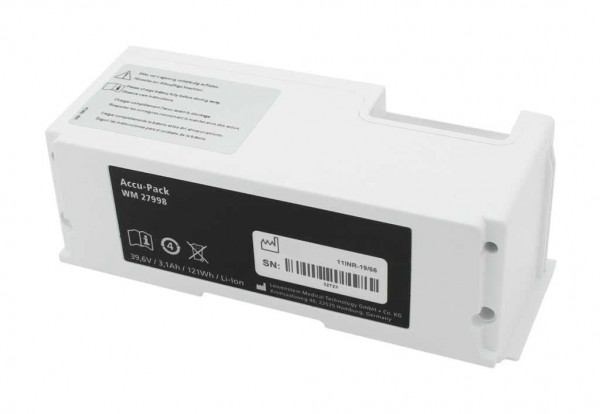 Batterie batterie médicale d'origine LiIon 39.6V 3100mAh 121Wh remplace Weinmann WM27880