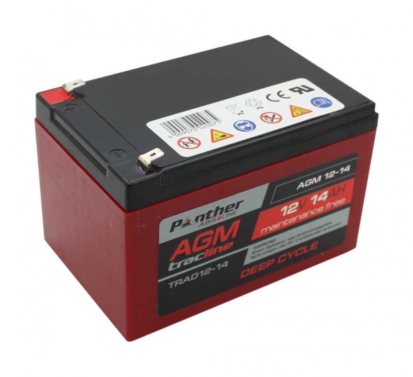 Batterie plomb Panther tracline AGM Deep Cycle 12V 14Ah Batterie plomb gel AGM