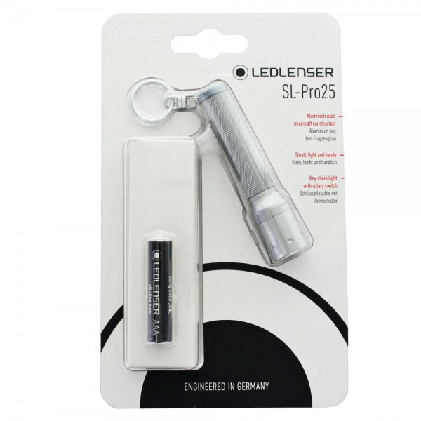 Lampe de poche LED Ledlenser SL-Pro25 focalisable comprenant une pile standard micro AAA