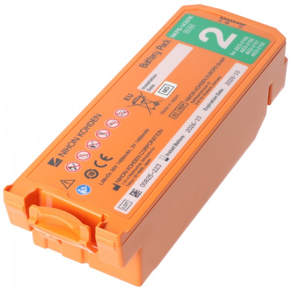 Défibrillateur Cardiolife AED2100 de Nihon Kohden de batterie au lithium originale - NKPB-14301K