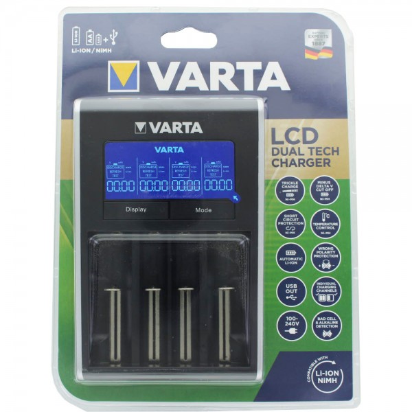Chargeur Varta Dual Tech pour batteries Li-ion et NiMH AA, AAA