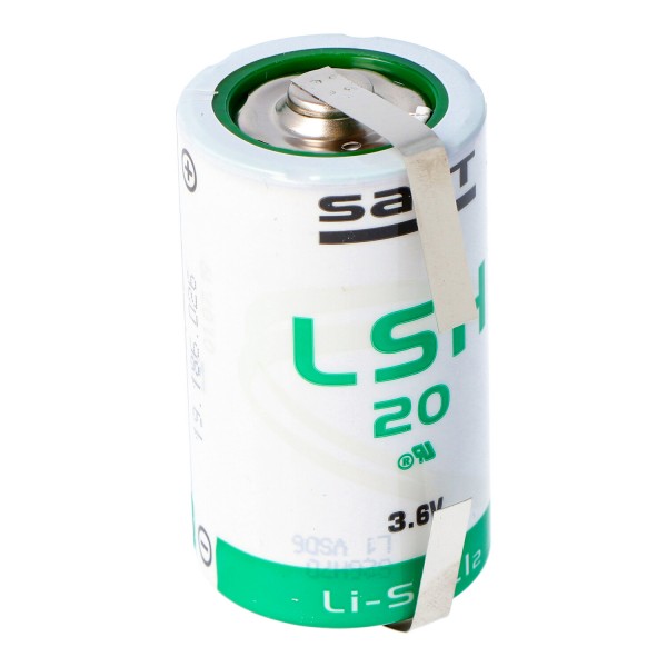 SAFT LSH 20 Batterie au lithium 3.6V primaire LSH20 avec étiquettes à souder en U