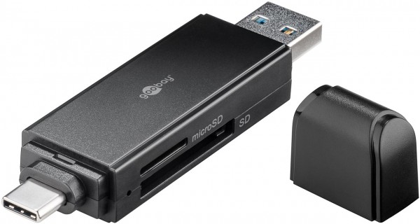 Lecteur de carte pour lire les formats de carte mémoire MicroSD et SD via USB-C et USB A, lecteur de carte USB-C, plug and play