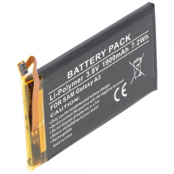 EB-BA300ABE Batterie de remplacement pour Samsung Galaxy A3 3.8 Volt 1900mAh