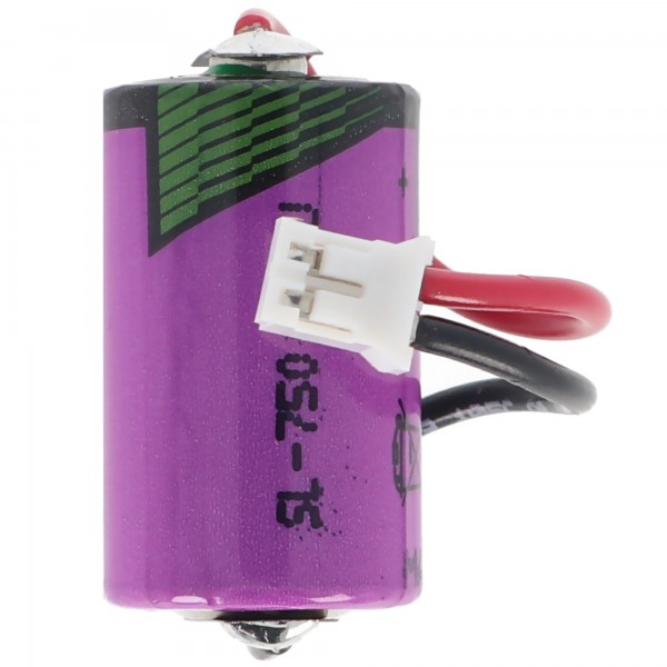 Batterie de remplacement adaptée à l'enregistreur de données Testo 175-T3, 175-H1, 175-H2, 175-S1, 175-S2, 1 / 2AA 3,6 volts avec câble et prise