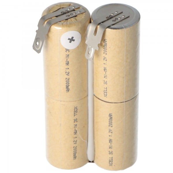Batterie compatible avec les batteries Philips Sweeper FC6125 avec 4.8mm et 6.3mm