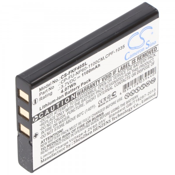 Batterie adaptéee pour FALK IBEX, IBEX 30, IBEX 40, Li-ion, 3.7V, 1100mAh, 4.1Wh