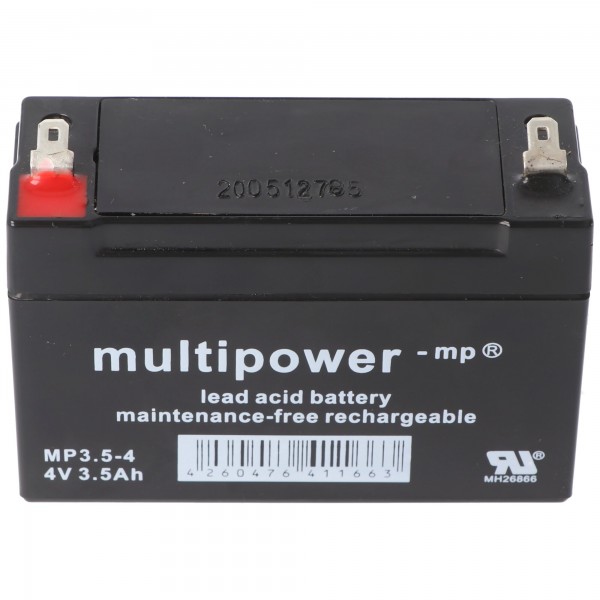 Batterie au plomb Multipower MP3.5-4 4V 3.5Ah Batterie au plomb AGM