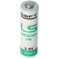 SAFT LS14500 Pile au lithium 3,6V Li-SOCI2, Taille AA, FT25BT capacité de 2600mAh