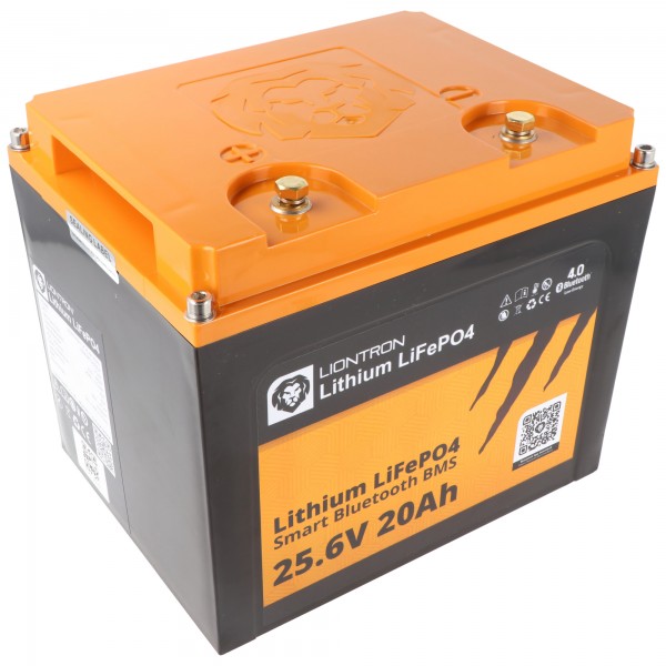 Batterie LIONTRON LiFePO4 Smart BMS 25.6V, 20Ah - remplacement complet des batteries plomb 24 volts