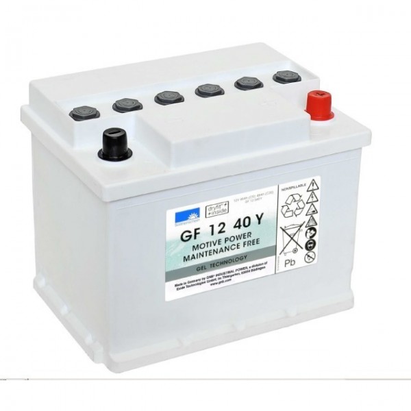 Batterie au plomb Exide Dryfit GF12040Y avec A-Pol 12V, 40000mAh