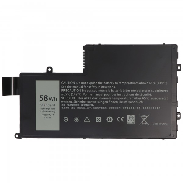 Batterie adaptée pour Dell Latitude 3450, Li-ion, 7.4V, 7840mAh, 58Wh
