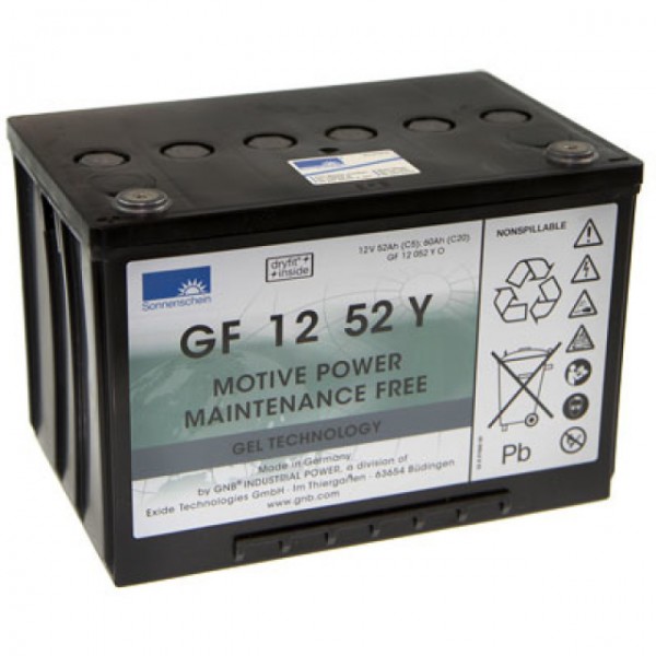 Exide Dryfit GF12052YO batterie au plomb avec borne à vis M6 12V, 52700mAh