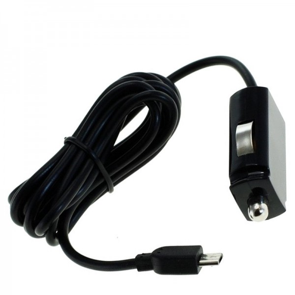 Chargeur de voiture 12 volts avec fiche micro USB, courant de charge jusqu'à 2,1A