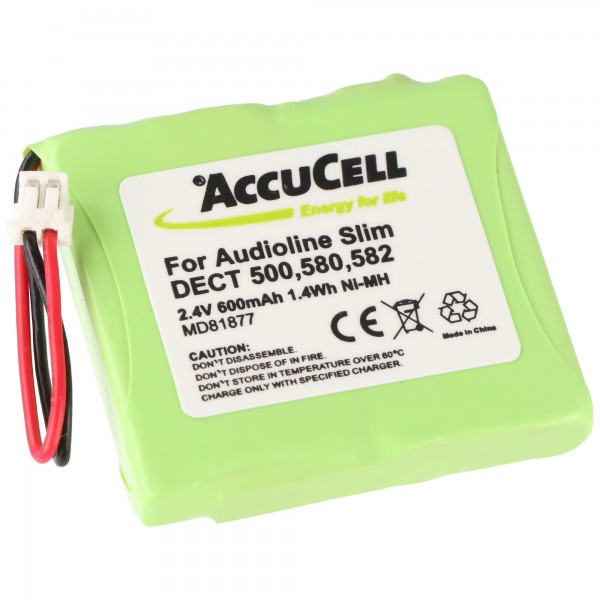 Batterie adaptée pour Medion MD874877, Audioline Slim 500