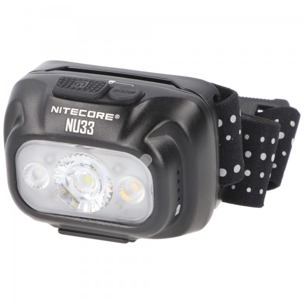 Lampe frontale Nitecore NU33, lampe frontale rechargeable USB-C avec 3 sources lumineuses, 700 lumens