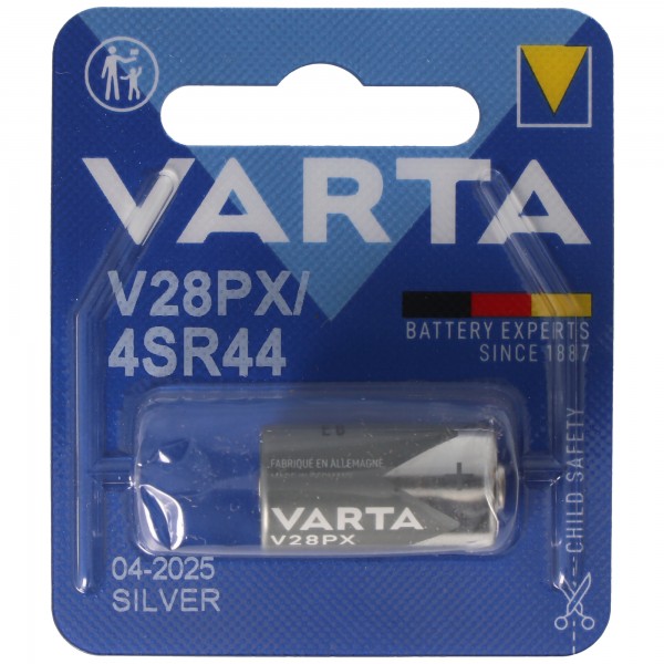 Varta V28PX, batterie photo 4SR44, Duracell PX28, GP476