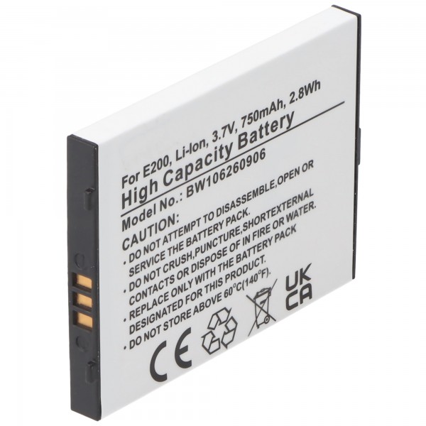 Batterie Li-Ion - 750mAh (3.7V) - pour lecteurs MP3, lecteurs de musique