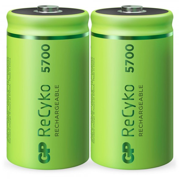 D Mono batterie GP NiMH 5700 mAh ReCyko 1.2V 2 pièces