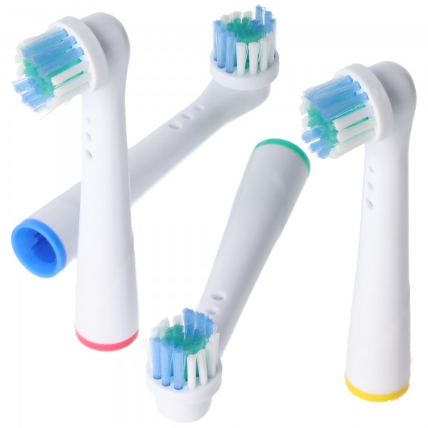 Pack de 4 têtes de brosse à dents de rechange pour brosses de nettoyage pour brosses à dents électriques d'Oral-B, adaptées par exemple à Oral-B D10, D12, D16, D12 et à de nombreux autres modèles d'Oral-B