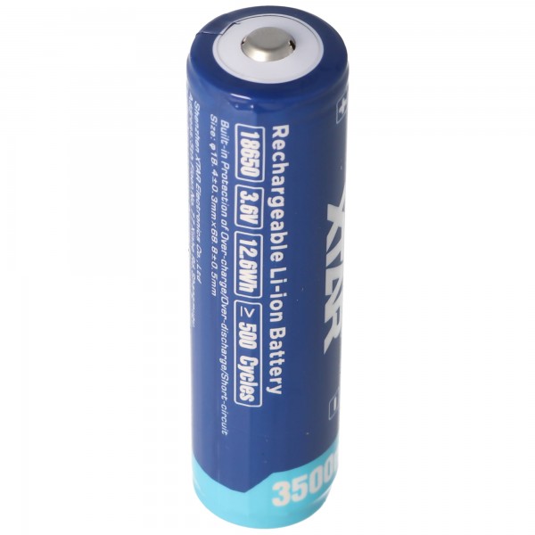 XTAR 18650 3500mAh 3.6V - Batterie au lithium-ion de 3,7 V (protégée)