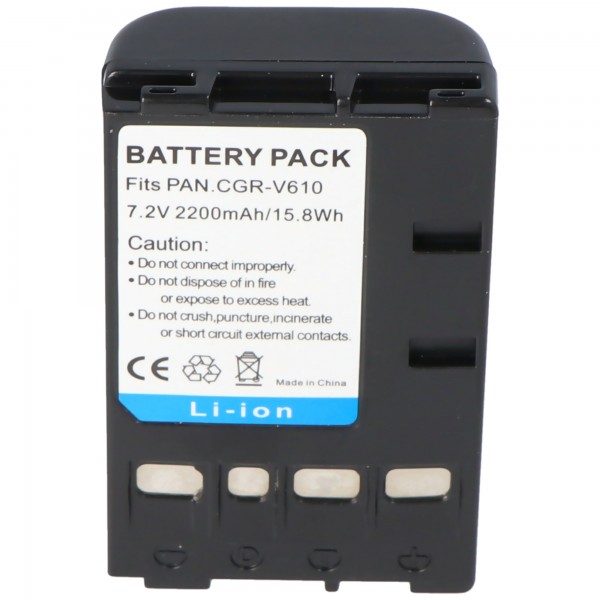 AccuCell batterie adaptéee pour Panasonic CGR-V14S, CGR-V610 CGR-V620