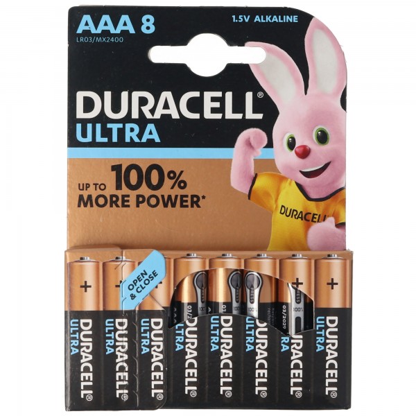Duracell Ultra Power MX2400 Micro Paquet de 8 AAA LR03