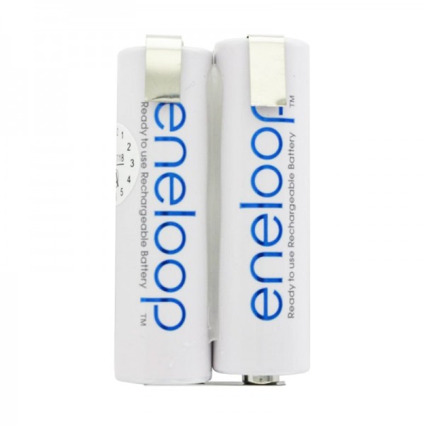 Eneloop 2,4 Volt NiMH Pack de batteries AA Mignon avec cosses à souder, 2,4 Volt 2000mAh