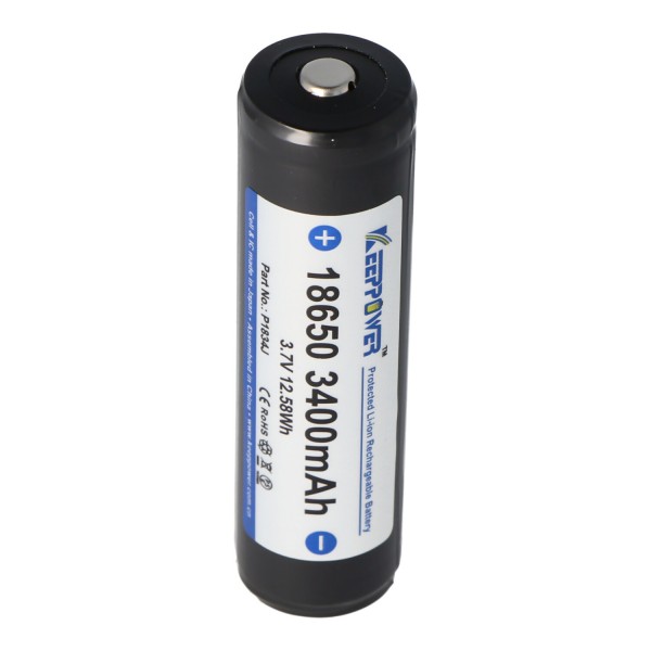 Keeppower 18650 - Batterie Li-Ion protégée par PCB, 3.6V - 3.7V, 3.6V - 3.7V, 1 pièce