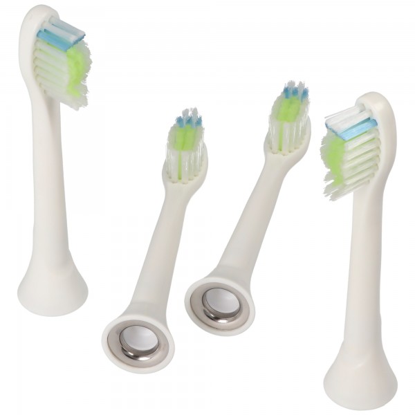 Pack de 4 Smart Cleaning Brush 3 têtes de brosse à dents de rechange pour brosses à dents électriques de Philips, adaptées par exemple à la série Philips HX3 HX6 HX8 HX9