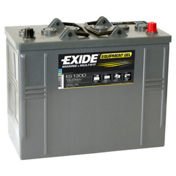 Exide Equipment Gel ES 1300 (G120S) batterie au plomb avec A-Pol 12V, 120000mAh