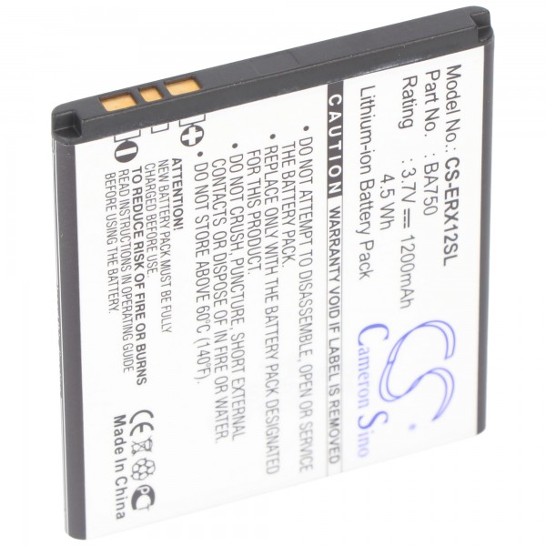 AccuCell batterie adaptée pour Sony Xperia arc, Xperia X12