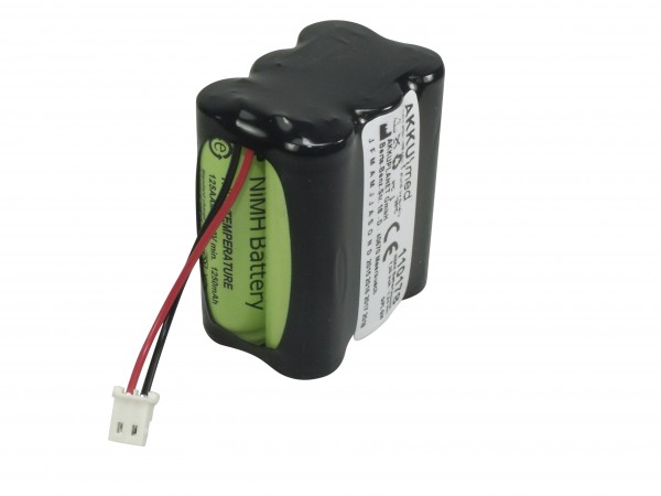 Batterie NiMH compatible avec la pompe à perfusion Alaris Asena GW conforme à la norme CE 7,20 Volt / 1,25 Ah