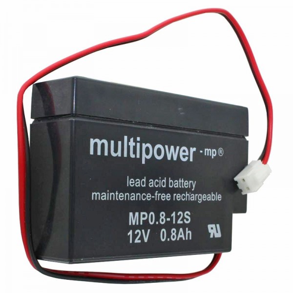 MP0,8-12 Batterie plomb-acide multipower avec connecteur JST, MP0.8-12S