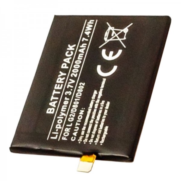 Batterie compatible avec les batteries LG G2 BL-T7, LG D801, D802, G2