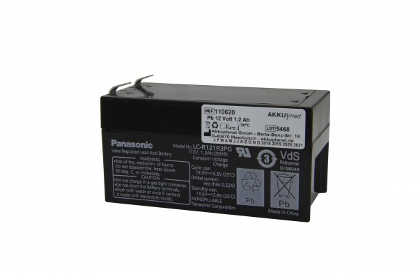 Batterie au plomb adaptable sur GE Marquette ECG Mac 500 - 12 Volt 1.2 Ah type 92916729