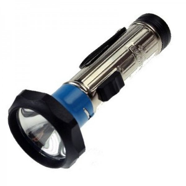 lampe torche classique en métal 149 x 60mm avec ampoule, pour 2 piles bébé LR14