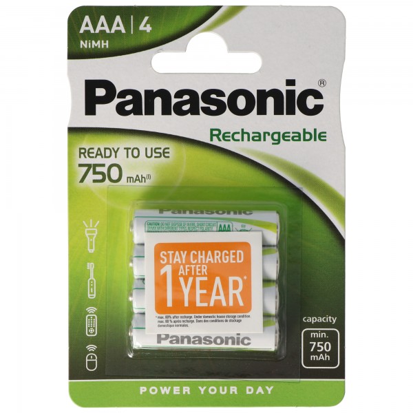 Panasonic Evolta Batterie Micro AAA HHR-4MVE / 4BC prête à l'emploi