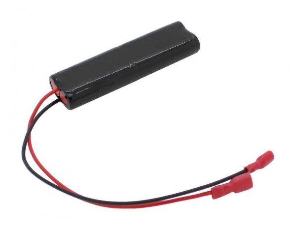 Batterie lumière de secours NiMH 4.8V 1800mAh L2x2 Mignon AA avec prises de câble et faston -4.8mm / + 6.3mm remplace la batterie 4.8V