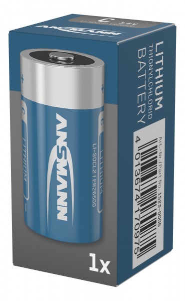 Batterie au lithium chlorure de thionyle ANSMANN ER26500 C 3,6 volts 1523-0005