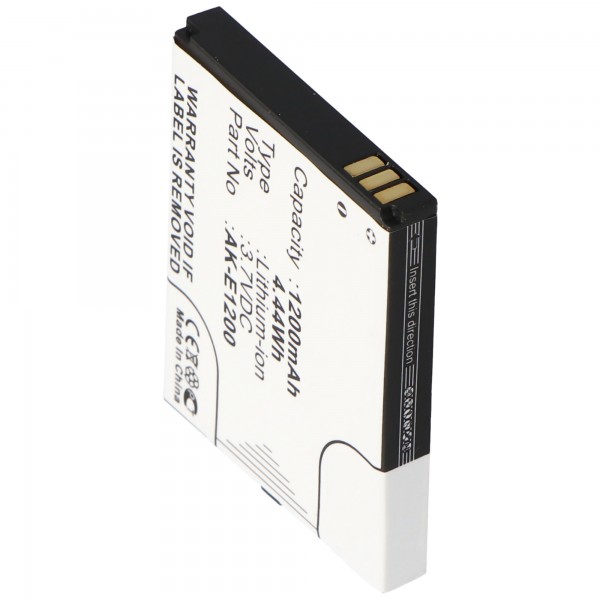 Batterie AccuCell pour Emporia TELME E1000, E1200, C121, AK-E
